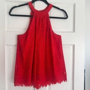 WAYF red lace halter